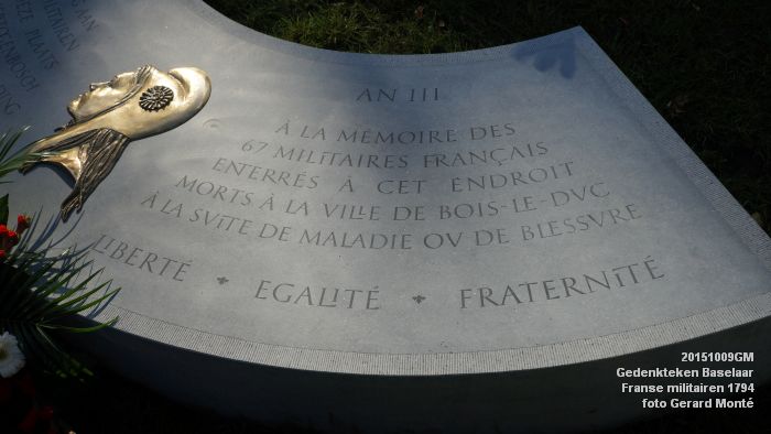 DSC04741- Gedenkteken Franse militairen 1794 bastion Baselaar - 9okt2015 - foto GerardMontE web
