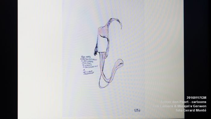 DSC00553- Achter den Poort Knillispoort met Erik Lamers en Miesjel van Gerwen - cartoons - 17jan2016 - foto GerardMontE web