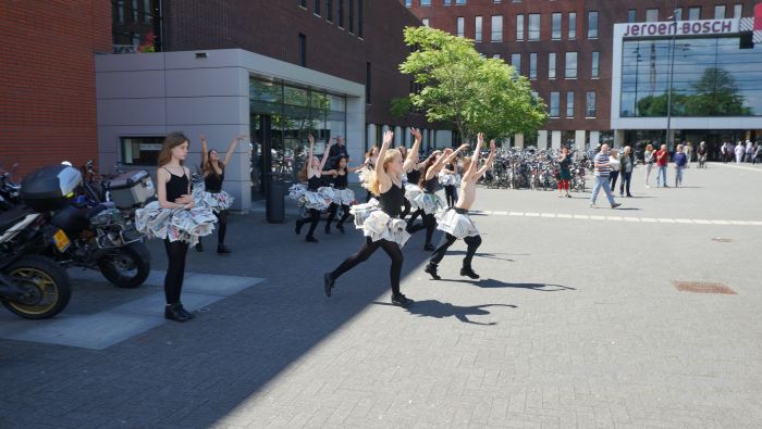DSC06163- Schwanensturm - dansvoorstelling op het voorplein van het Jeroen Bosch-ziekenhuis - 14juli2016 - foto GerardMontE web