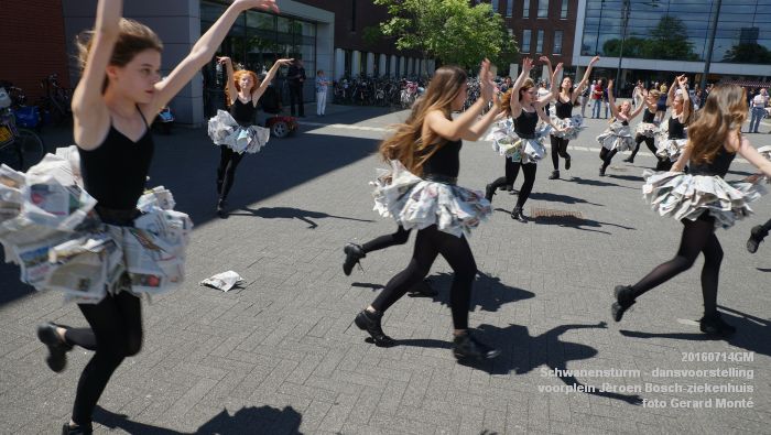 DSC06174- Schwanensturm - dansvoorstelling op het voorplein van het Jeroen Bosch-ziekenhuis - 14juli2016 - foto GerardMontE web