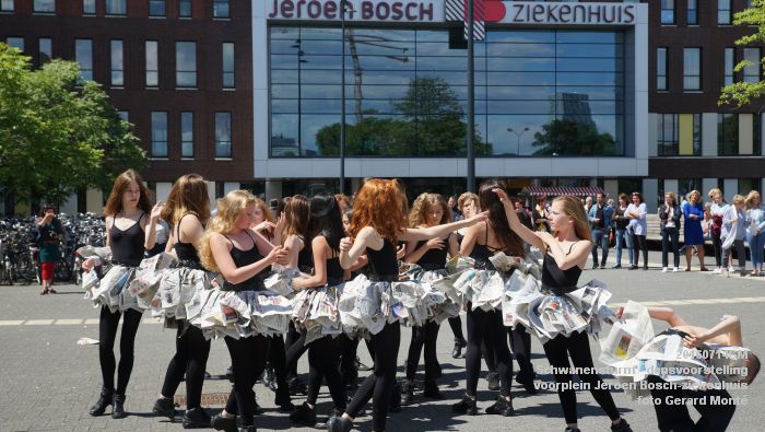 DSC06250- Schwanensturm - dansvoorstelling op het voorplein van het Jeroen Bosch-ziekenhuis - 14juli2016 - foto GerardMontE web