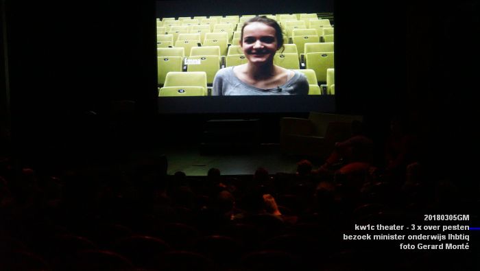 DSC08483- kw1c Koningszaal Theateropleding - 3 x over pesten - bezoek minister onderwijs - 5mrt2018 - foto GerardMontE web