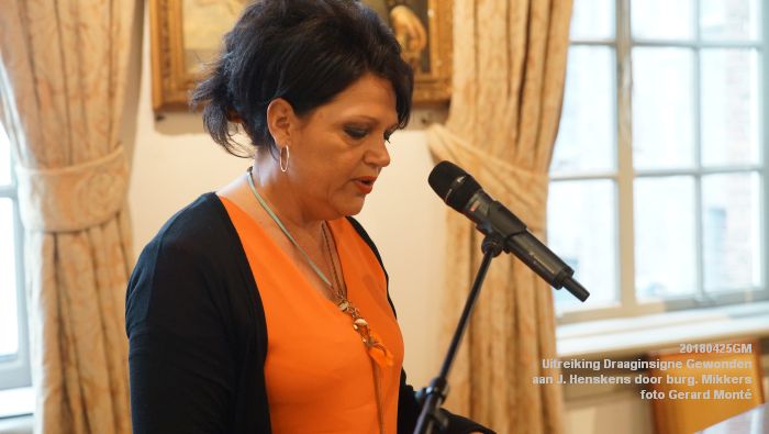 DSC04826- Uitreiking Draaginsigne Gewonden aan dhr. J. Henskens door burgemeester Mikkers - 25april2018 - foto GerardMontE web