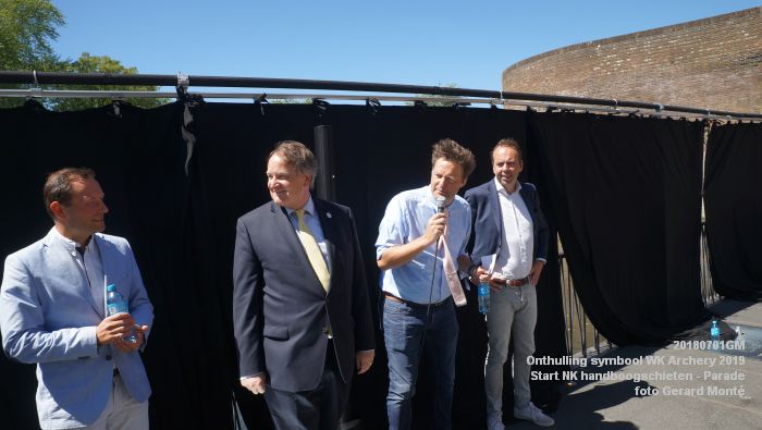 DSC01265 -Onthulling symbool WK Archery 2019 - Start van het NK handboogschieten op de Parade - 1juli2018 -  foto GerardMontE web