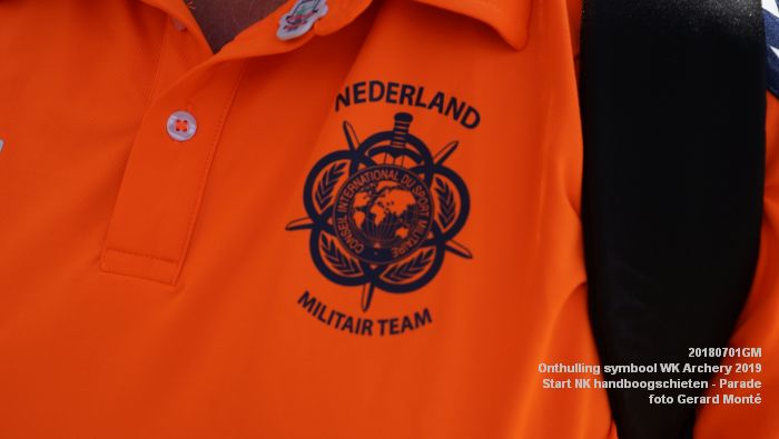 DSC01290 -Onthulling symbool WK Archery 2019 - Start van het NK handboogschieten op de Parade - 1juli2018 -  foto GerardMontE web