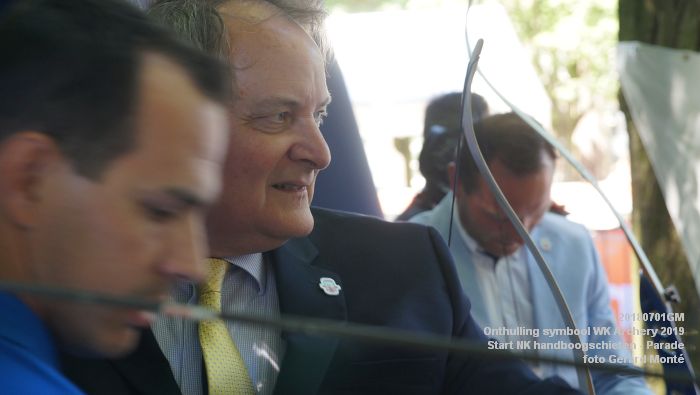 DSC01316 -Onthulling symbool WK Archery 2019 - Start van het NK handboogschieten op de Parade - 1juli2018 -  foto GerardMontE web