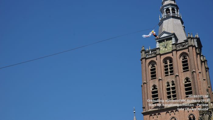 DSC01351 -Onthulling symbool WK Archery 2019 - Start van het NK handboogschieten op de Parade - 1juli2018 -  foto GerardMontE web