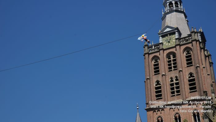 DSC01353 -Onthulling symbool WK Archery 2019 - Start van het NK handboogschieten op de Parade - 1juli2018 -  foto GerardMontE web
