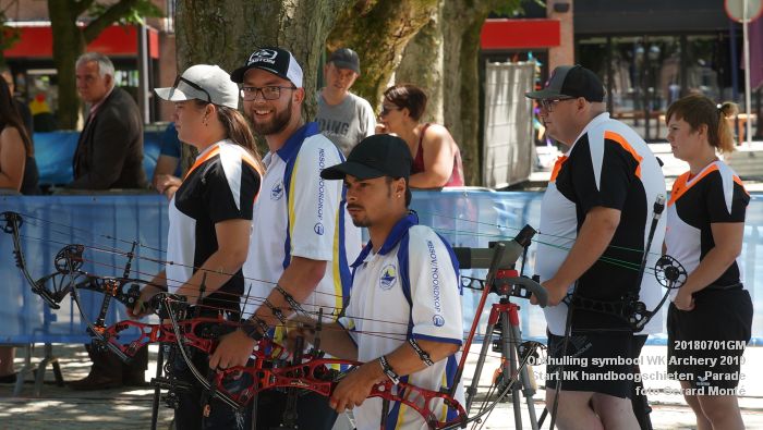 DSC01410 -Onthulling symbool WK Archery 2019 - Start van het NK handboogschieten op de Parade - 1juli2018 -  foto GerardMontE web