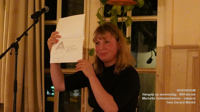 fDSC05657- Hangop op woensdag -  Michelle Schimscheimer - WillemTweeFabriek - 3okt2018 -  foto GerardMontE web