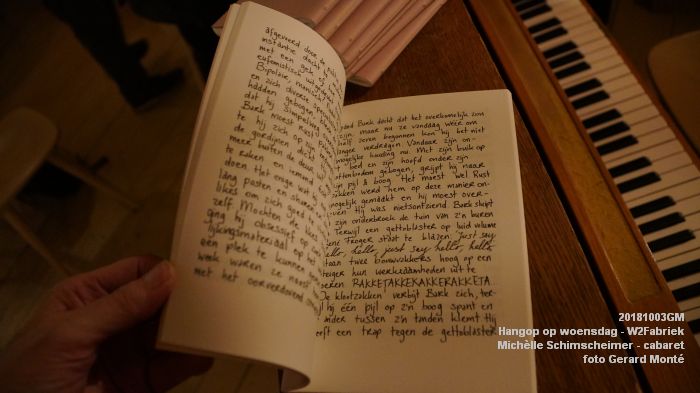 fDSC05664- Hangop op woensdag -  Michelle Schimscheimer - WillemTweeFabriek - 3okt2018 -  foto GerardMontE web