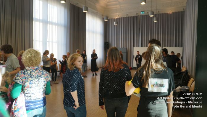 DSC08042- Art United - kick-off van theater - beeldende kunst - dans - muziek - Muzerije - 7okt2018 -  foto GerardMontE web