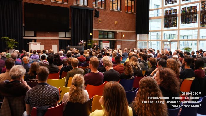 DSC03263- Verkiezingen - Europa-lezing met Maarten van Rossem - Avans - 6mei2019 -  foto GerardMontE web