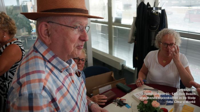 DSC04980- Zomerschool 55+ actieve senioren SAS-Den Bosch - afsluitende bijeenkomst in De Stolp Rijnstraat - 26juli2019 -  foto GerardMontE web