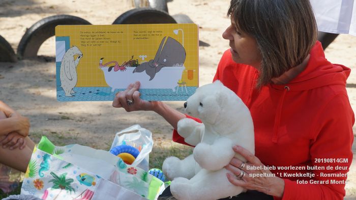 FDSC05416- Babel-bieb voorlezen buiten de deur - t Kwekkeltje Rosmalen  - 14aug2019 - foto GerardMontE web