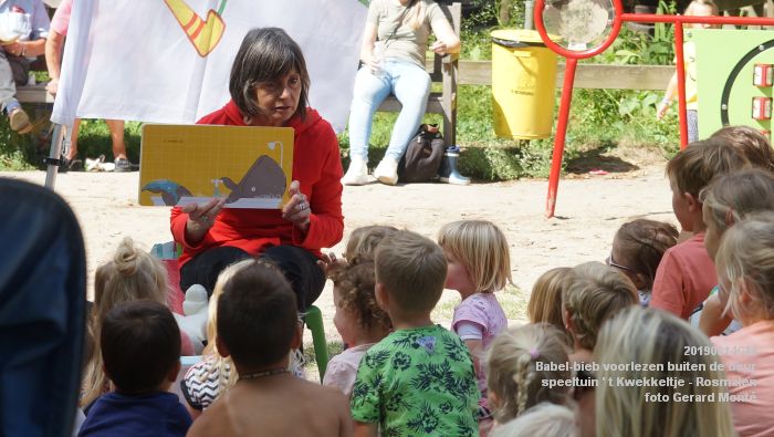 FDSC05423- Babel-bieb voorlezen buiten de deur - t Kwekkeltje Rosmalen  - 14aug2019 - foto GerardMontE web