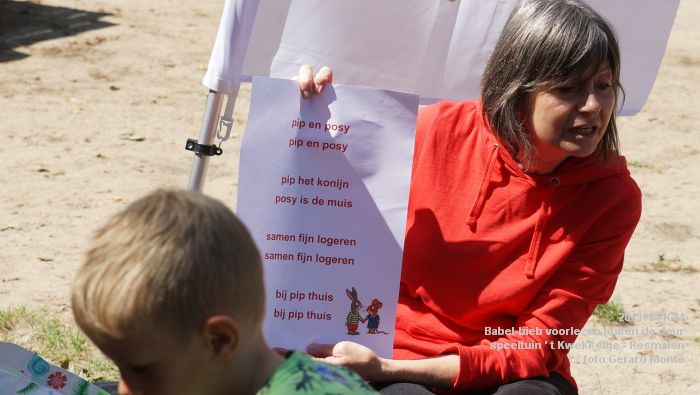 FDSC05438- Babel-bieb voorlezen buiten de deur - t Kwekkeltje Rosmalen  - 14aug2019 - foto GerardMontE web