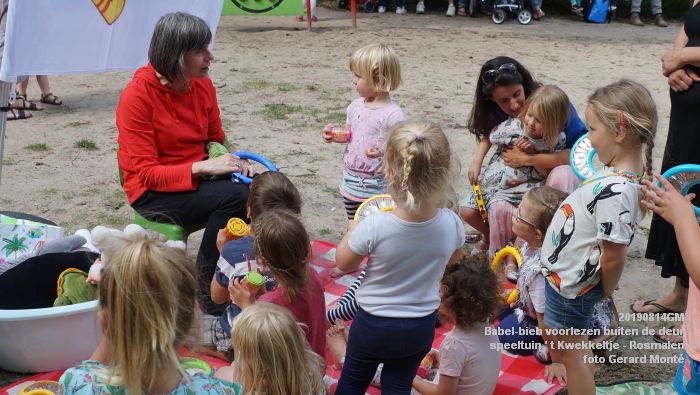 FDSC05456- Babel-bieb voorlezen buiten de deur - t Kwekkeltje Rosmalen  - 14aug2019 - foto GerardMontE web