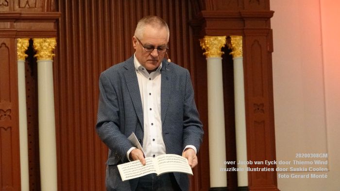 DSC06719- W2Toonzaal - lezing over Jacob van Eyck door Thiemo Wind - muzikale illustraties door Saskia Coolen - 8mrt2020 - foto GerardMontE web