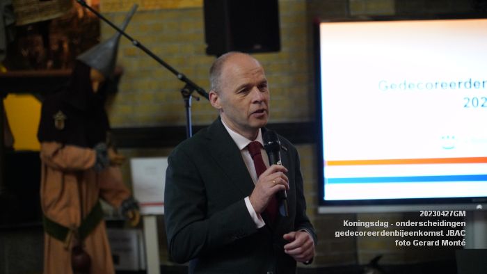 DSC03163- Koningsdag - koninklijke onderscheidingen -gedecoreerdenbijeenkomst JBAC - 27apr2023  - foto Gerard MontE web
