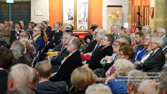 DSC03167- Koningsdag - koninklijke onderscheidingen -gedecoreerdenbijeenkomst JBAC - 27apr2023  - foto Gerard MontE web