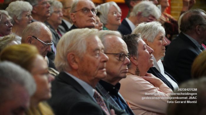 DSC03192- Koningsdag - koninklijke onderscheidingen -gedecoreerdenbijeenkomst JBAC - 27apr2023  - foto Gerard MontE web