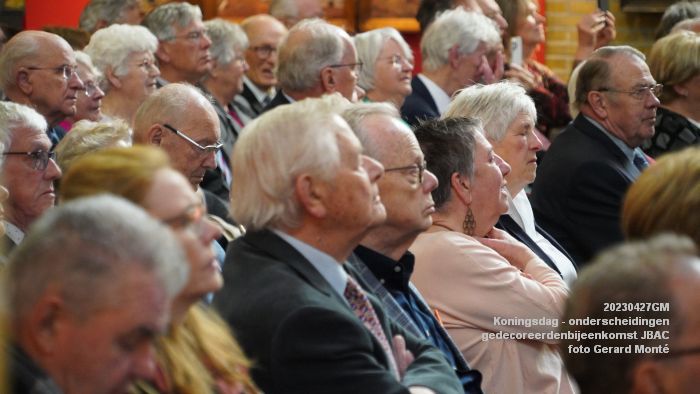 DSC03193- Koningsdag - koninklijke onderscheidingen -gedecoreerdenbijeenkomst JBAC - 27apr2023  - foto Gerard MontE web