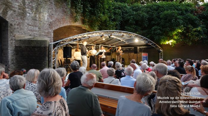 DSC06519- Muziek op de Binnendieze - Amsterdam Wind Quintet - 17aug2024 -  foto GerardMontE