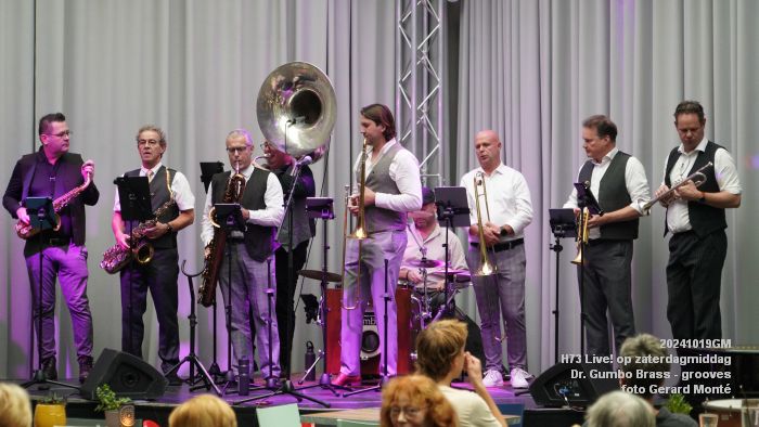 DSC07238- H73 Live op zaterdagmiddag - Dr Gumbo Brass - 19okt2024 -  foto GerardMontE web