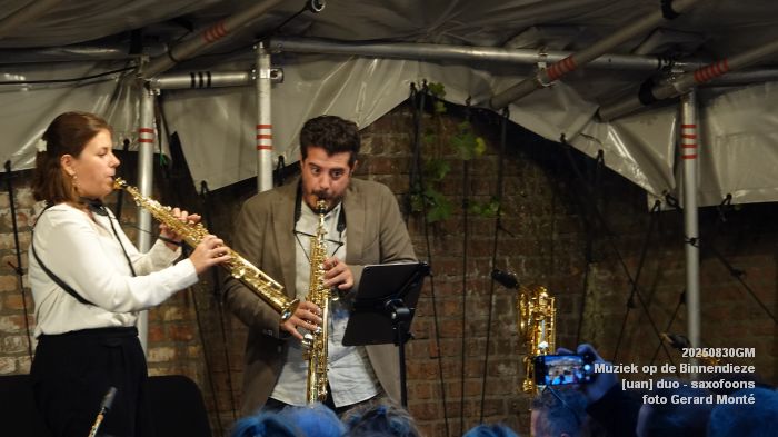 DSC03845- Muziek op de Binnendieze - [uan] duo - saxofoons - 30aug2025 -  foto GerardMontE