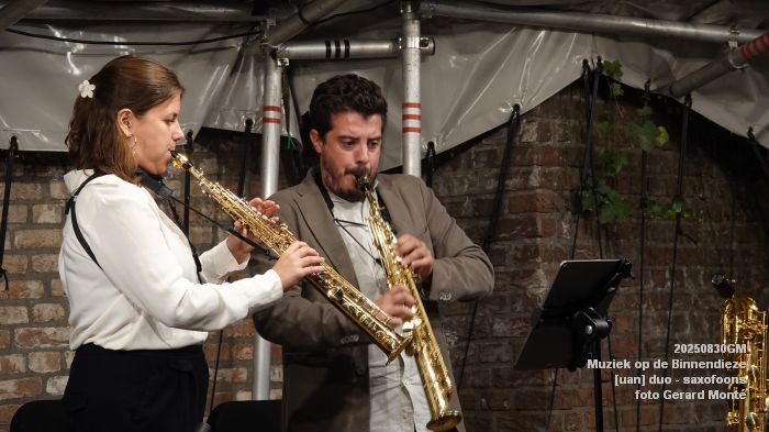 DSC03870- Muziek op de Binnendieze - [uan] duo - saxofoons - 30aug2025 -  foto GerardMontE