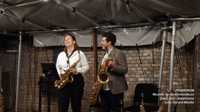 DSC03889- Muziek op de Binnendieze - [uan] duo - saxofoons - 30aug2025 -  foto GerardMontE