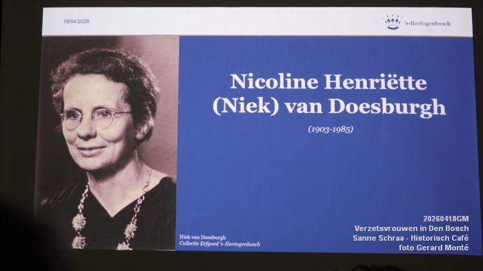 DSC06238- Sanne Schraa - Verzetsvrouwen in Den Bosch - Historisch Cafe -Knillispoort - 18apr2026 - foto GerardMontE DSC06238- Sanne Schraa - Verzetsvrouwen in Den Bosch - Historisch Cafe -Knillispoort - 18apr2026 - foto GerardMontE