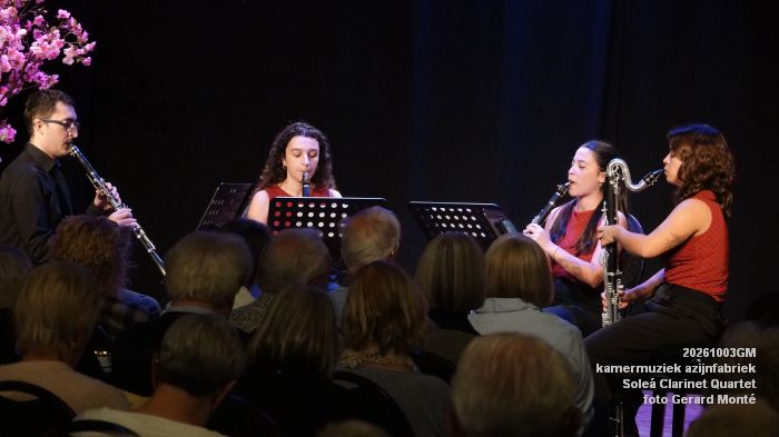 DSC00862- kamermuziek azijnfabriek - Solea Clarinet Quartet - 3okt2026 - foto GerardMontE DSC00862- kamermuziek azijnfabriek - Solea Clarinet Quartet - 3okt2026 - foto GerardMontE
