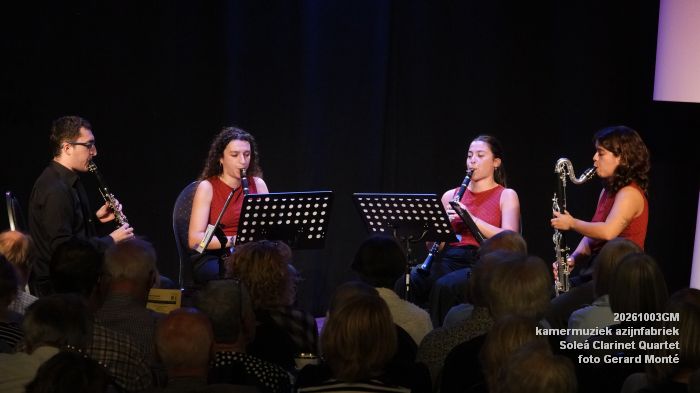 DSC00919- kamermuziek azijnfabriek - Solea Clarinet Quartet - 3okt2026 - foto GerardMontE DSC00919- kamermuziek azijnfabriek - Solea Clarinet Quartet - 3okt2026 - foto GerardMontE